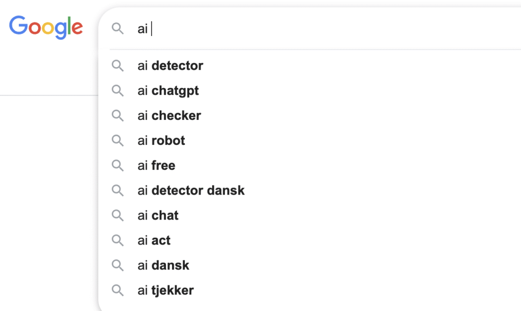 ai google autosuggest