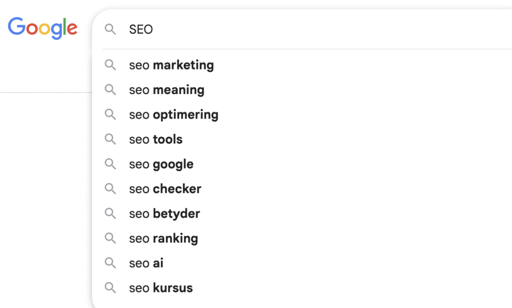 seo autosuggest