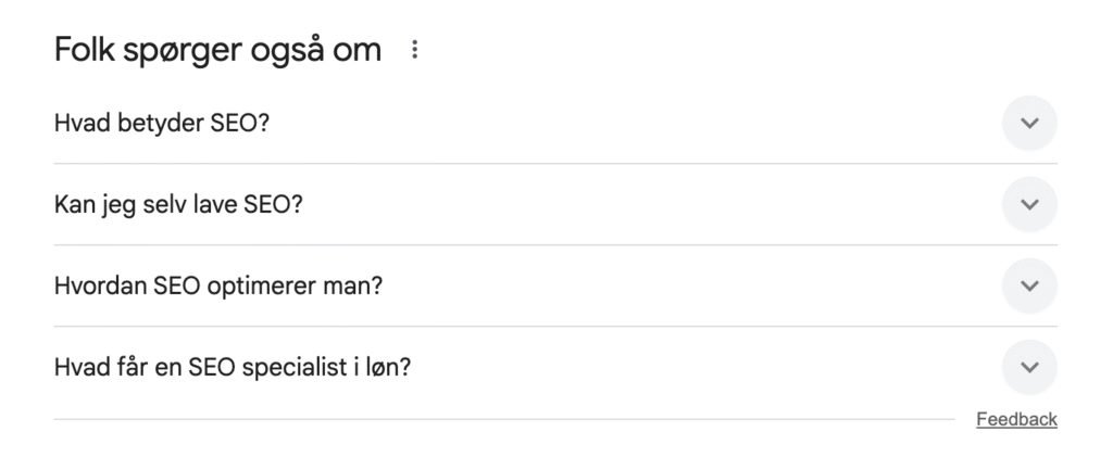 seo google relaterede søgninger